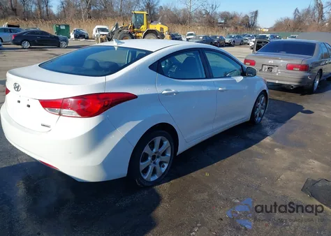 2012 Hyundai Elantra Limited z USA, uszkodzony, nr VIN 5NPDH4AE3CH119972